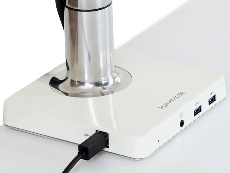 Humanscale M/Connect Dockingstation Tischklemme für M8, schwarz Anschlüsse Humanscale M/Connect Dockingstation Tischklemme für M8, schwarz Anschlüsse