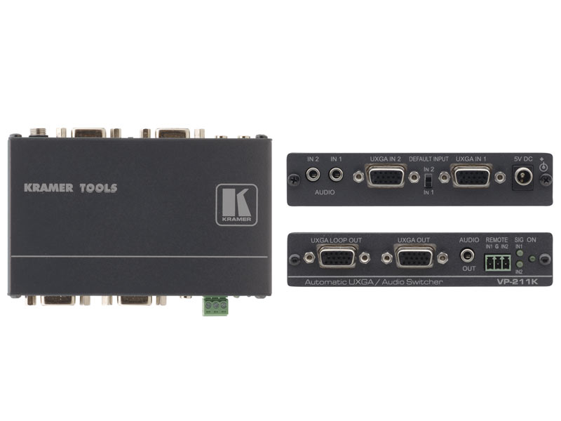Kramer VP-211K 2:1 VGA & stereo-Audio Automatik-Umschalter