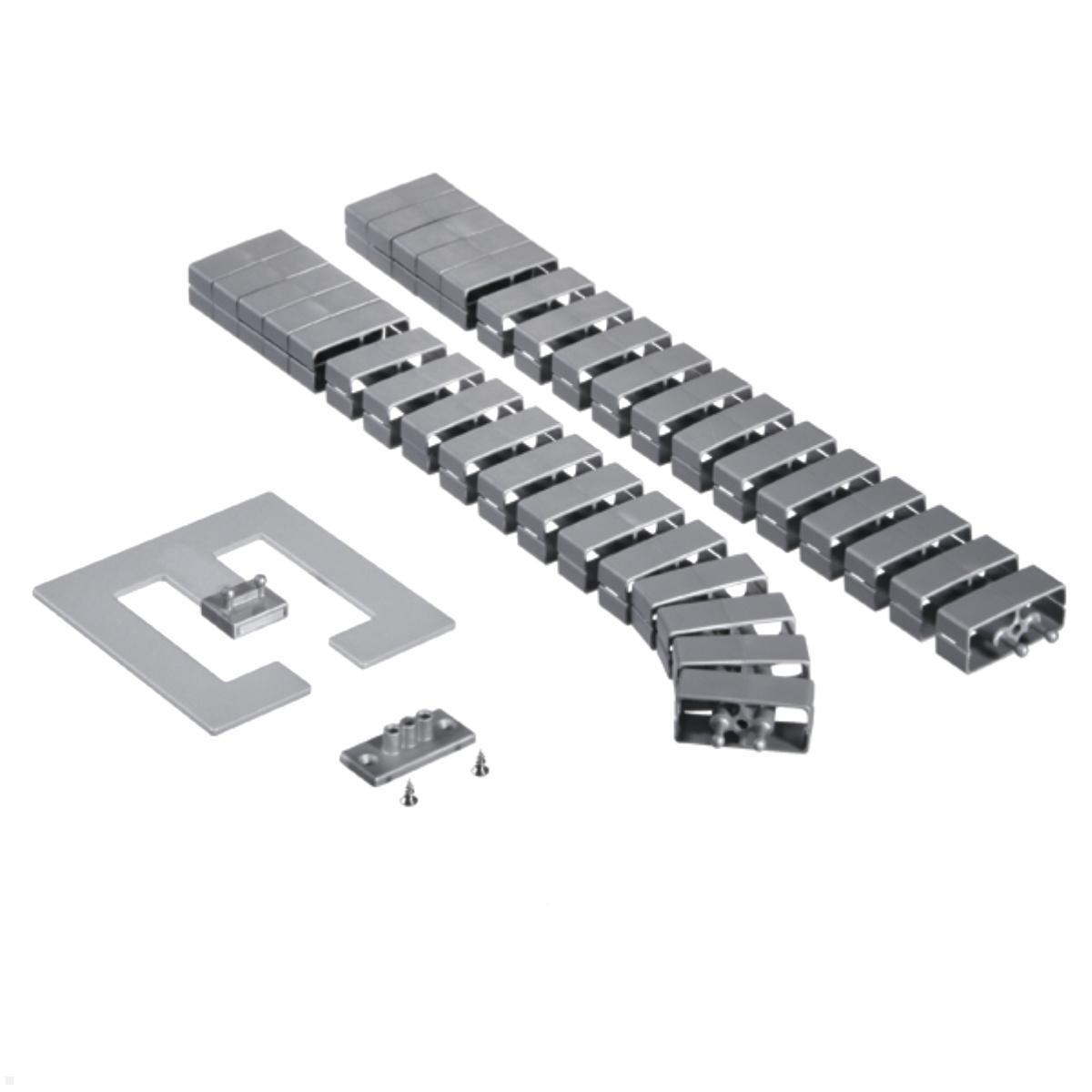 Kabelschlange für den Schreibtisch, TecLines, 1m, silber Kabelschlange für den Schreibtisch, TecLines, 1m, silber