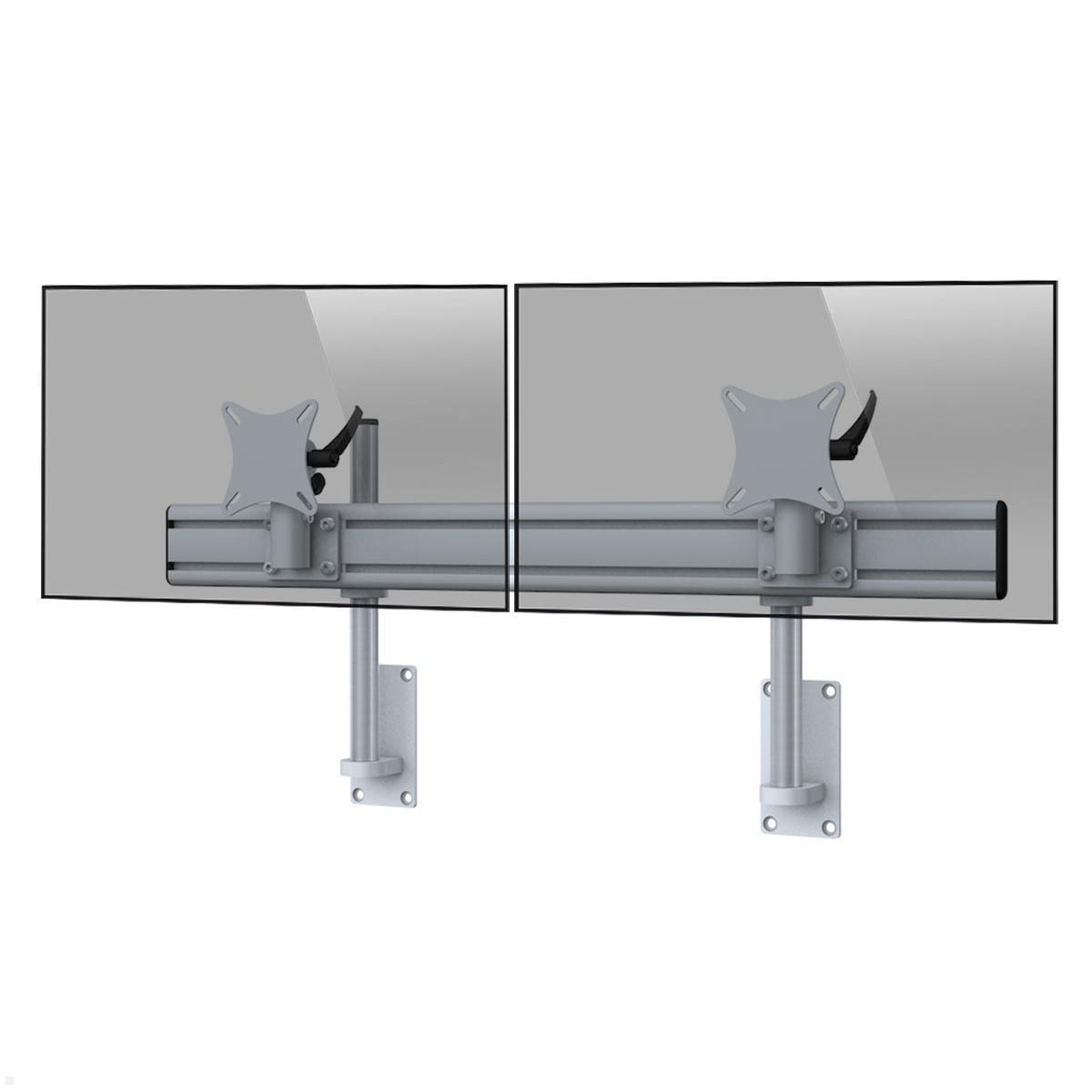 MonLines MWH200G Flat Wandhalterung für 2 Monitore bis 32 Zoll, grau