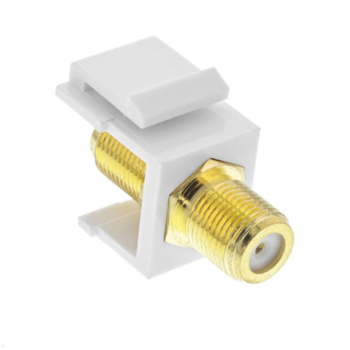 TecLines TKM011W Keystone Modul SAT F-Stecker Buchse/Buchse, vergoldet TecLines TKM011W Keystone Modul SAT F-Stecker Buchse/Buchse, vergoldet