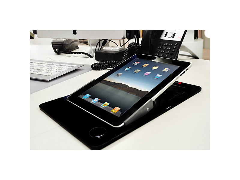 iRoom miniDock motorisiert iPad Mini 1-3 Glas weiß 53miniDock-w-m