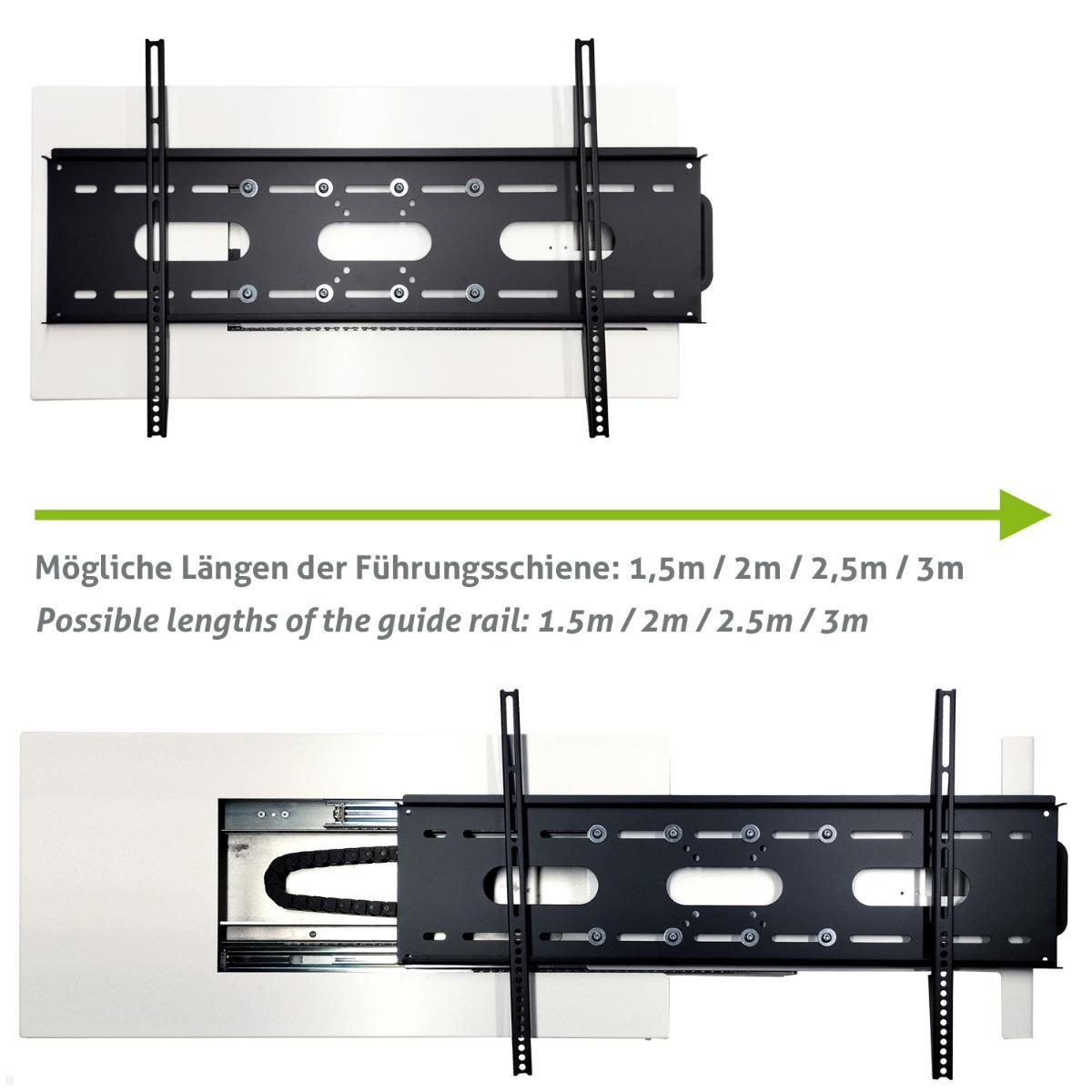 MonLines MOVE MWS TV Wandhalterung auf Führungsschiene, verschiedene Längen möglich