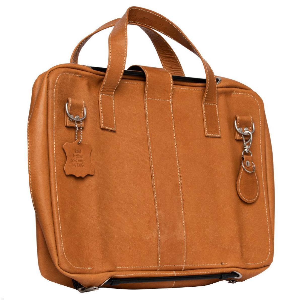 R-Go Viva Laptoptasche mit höhenverstellbarem Laptop Ständer, braun, Zertifikat R-Go Viva Laptoptasche mit höhenverstellbarem Laptop Ständer, braun, Zertifikat