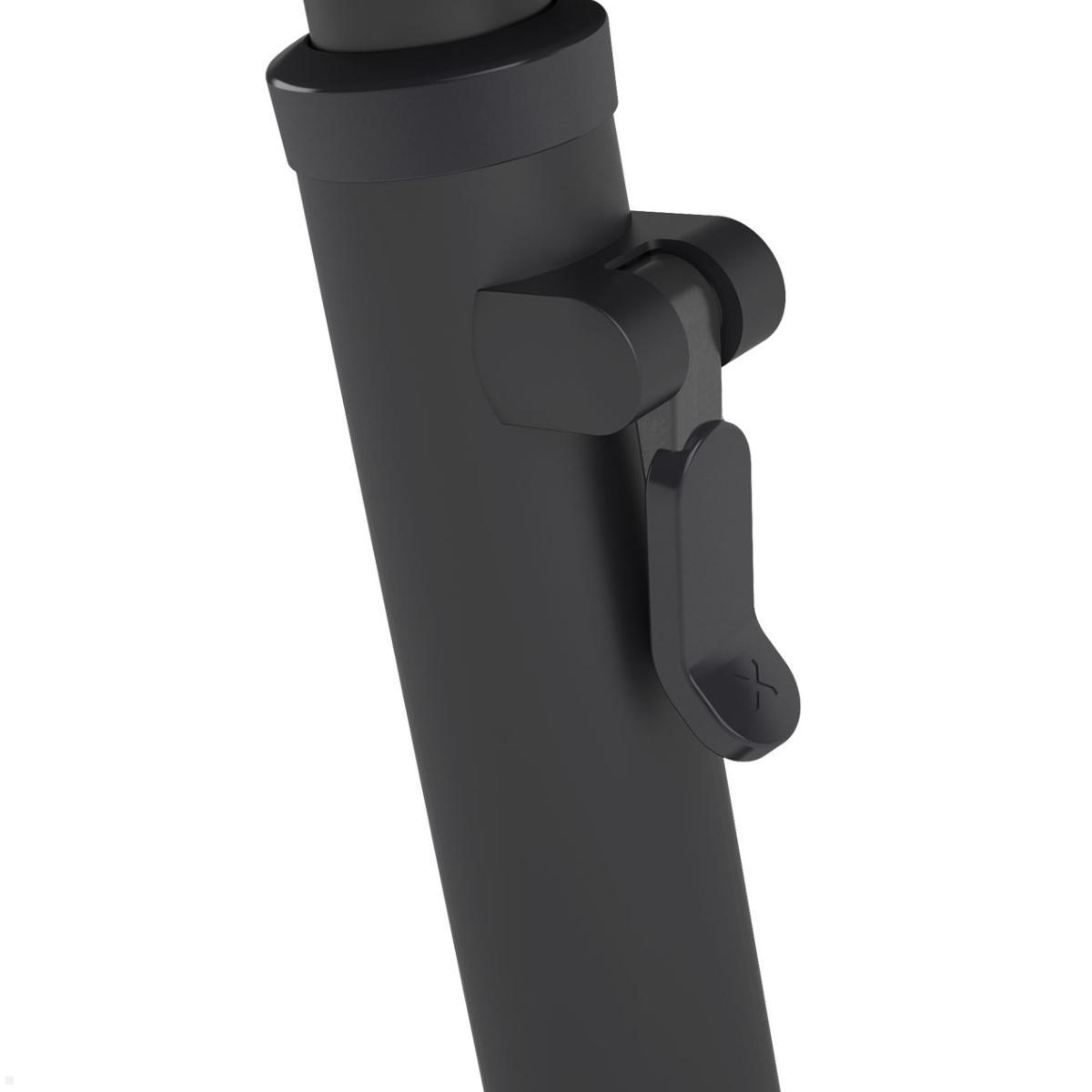 Dataflex Bento Laptoptisch 550-755mm höhenverstellbar, schwarz, Hebel zur Höhenverstellung