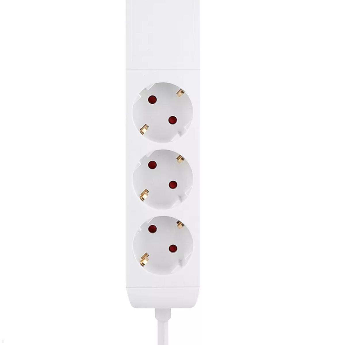 Neomounts DS22-840WH6 Tischsteckdose mit 3 Schutzkontaktsteckdosen