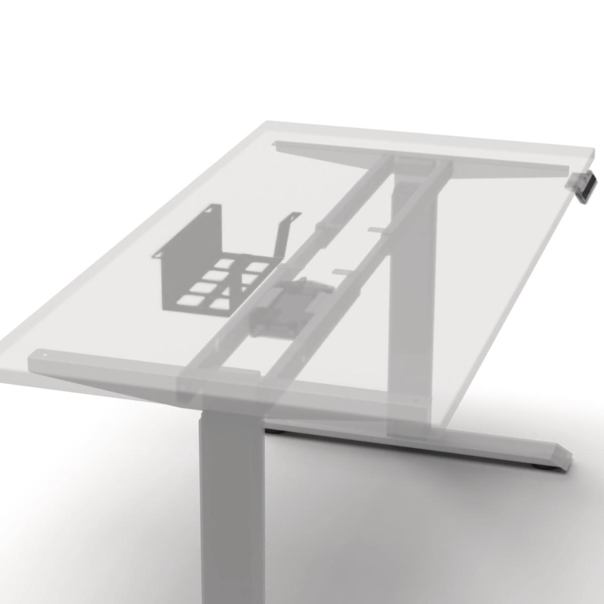 TecLines TKW003B Schreibtisch Kabelwanne horizontal 1000 mm, schwarz TecLines TKW003B Schreibtisch Kabelwanne horizontal 1000 mm, schwarz