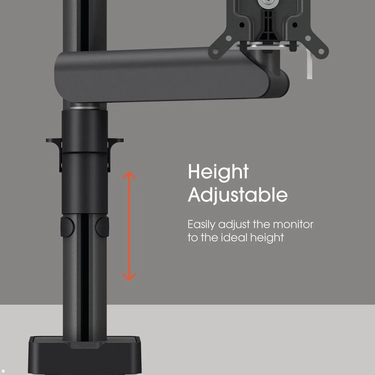 Vogels Motion MOMO 2137B Monitor Tischhalterung schwenkbar, schwarz, höhenverstellbare Tischhalterung mit Kabelmanagement