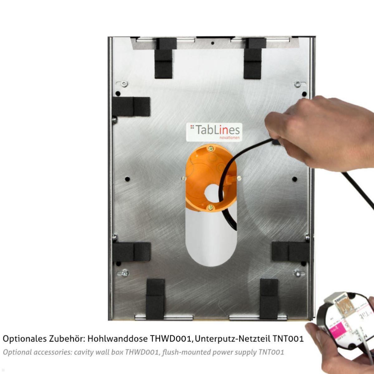 TabLines TWE091W Tablet Wandeinbau für Apple iPad Air 4 und 5, weiß, Kabelführung TabLines TWE091W Tablet Wandeinbau für Apple iPad Air 4 und 5, weiß, Kabelführung