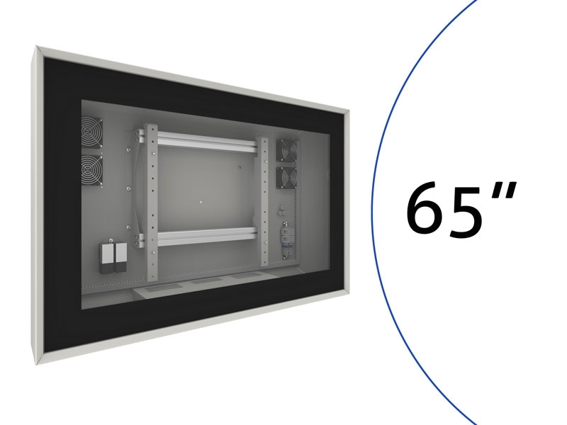 SmartMetals Outdoor Gehäuse Wandhalter für Displays bis 2500cd 65 Zoll Querformat