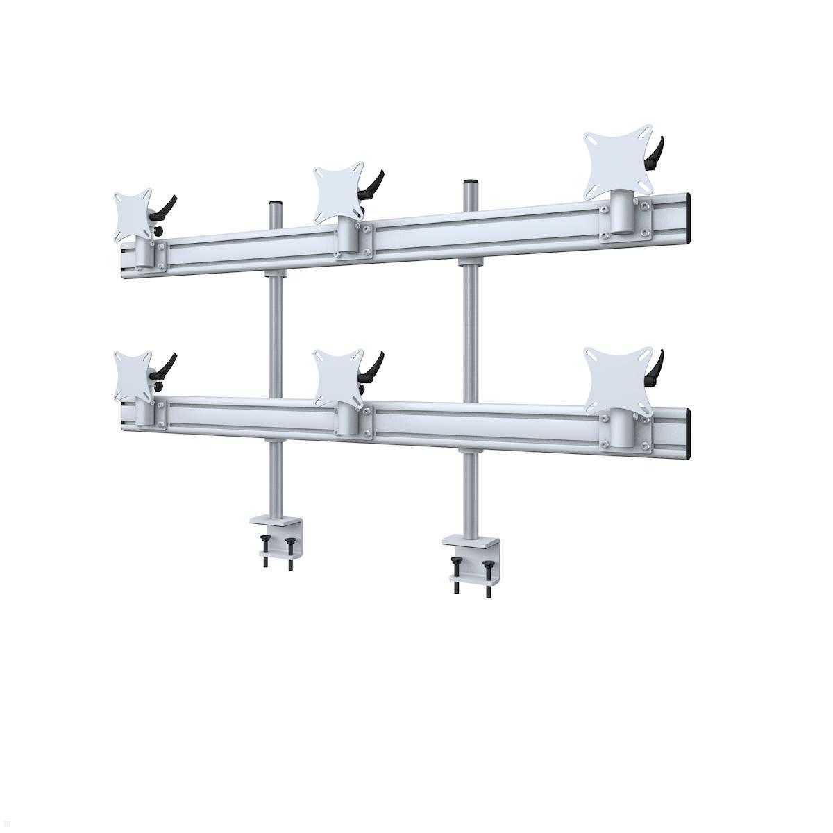 MonLines MTH282G Flat 3+3 Monitorhalterung mit Tischklemme bis 32 Zoll, grau MonLines MTH282G Flat 3+3 Monitorhalterung mit Tischklemme bis 32 Zoll, grau