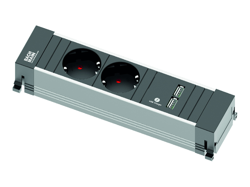 Bachmann Power Frame 3-fach 2x Steckdose USB-Charger (916.0040) Bachmann Power Frame 3-fach 2x Steckdose USB-Charger (916.0040)