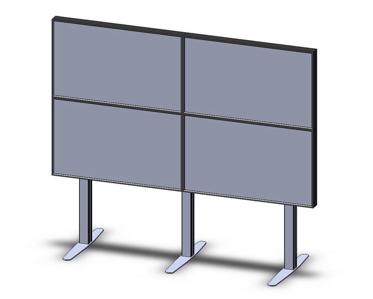 MonLines Videowall Monitor Standfuß 2H x 2V MonLines Videowall Monitor Standfuß 2H x 2V