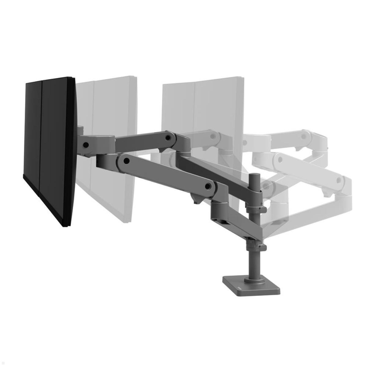 Ergotron LX Pro Dual Monitor Tischhalterung mit hoher Säule (45-690-293), grau, ausziehbar
