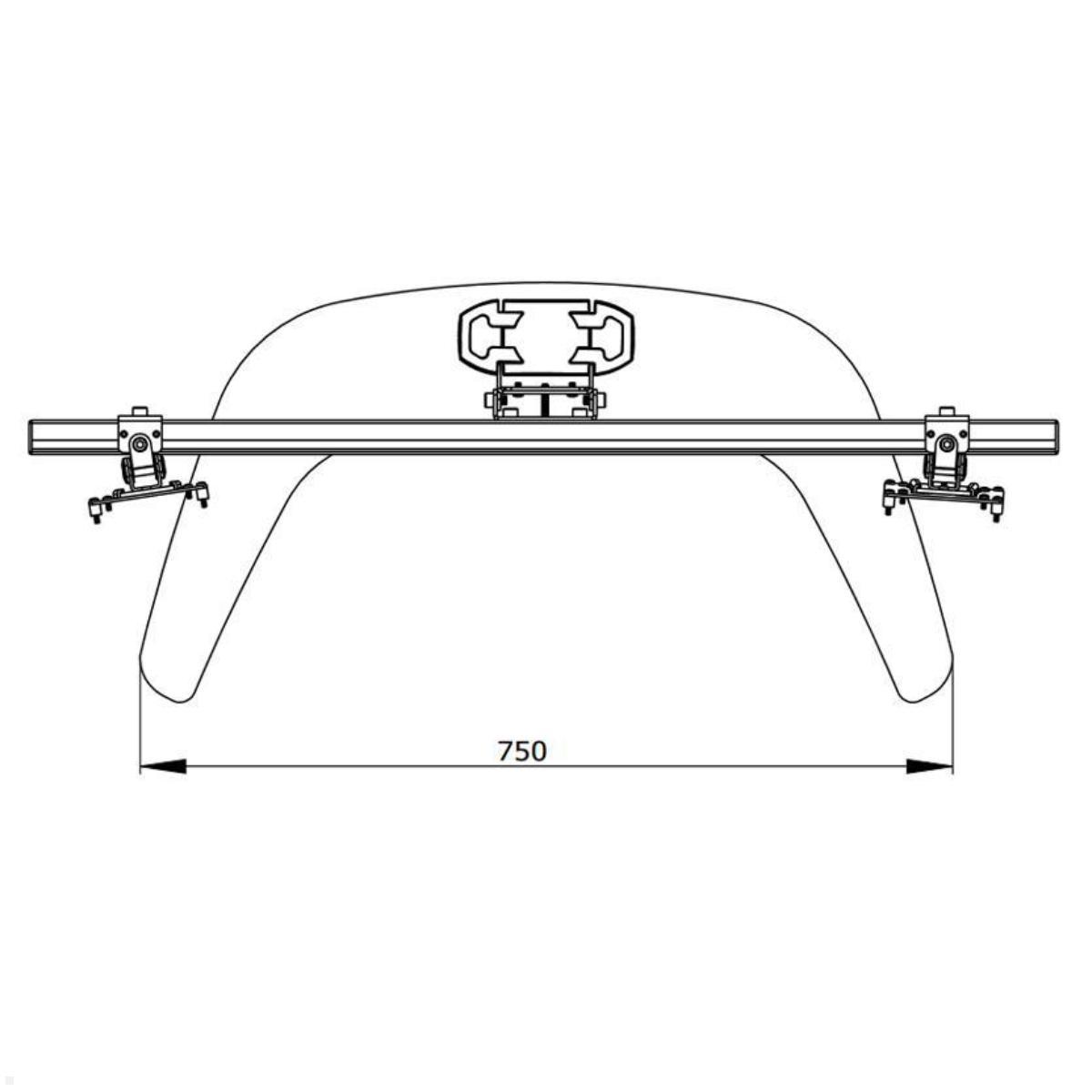 SMS Multimonitor Tischhalterung Control 2-fach Standfuß (MM051006-P0), Maße Standfuß