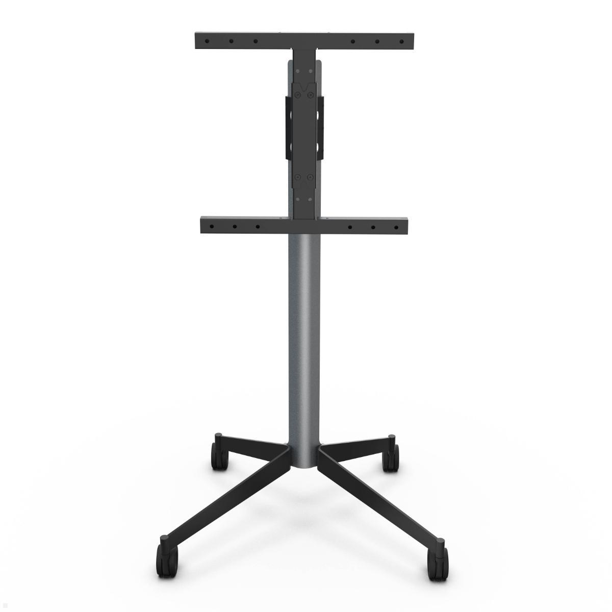 Erard KANA 1200L mobiler TV Ständer 30-55 Zoll, silber / schwarz, Front Erard KANA 1200L mobiler TV Ständer 30-55 Zoll, silber / schwarz, Front