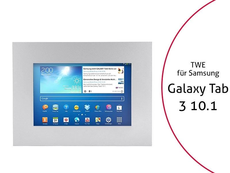 TabLines TWE001S Tablet Wandeinbau für Samsung Tab 3 10.1, silber TabLines TWE001S Tablet Wandeinbau für Samsung Tab 3 10.1, silber