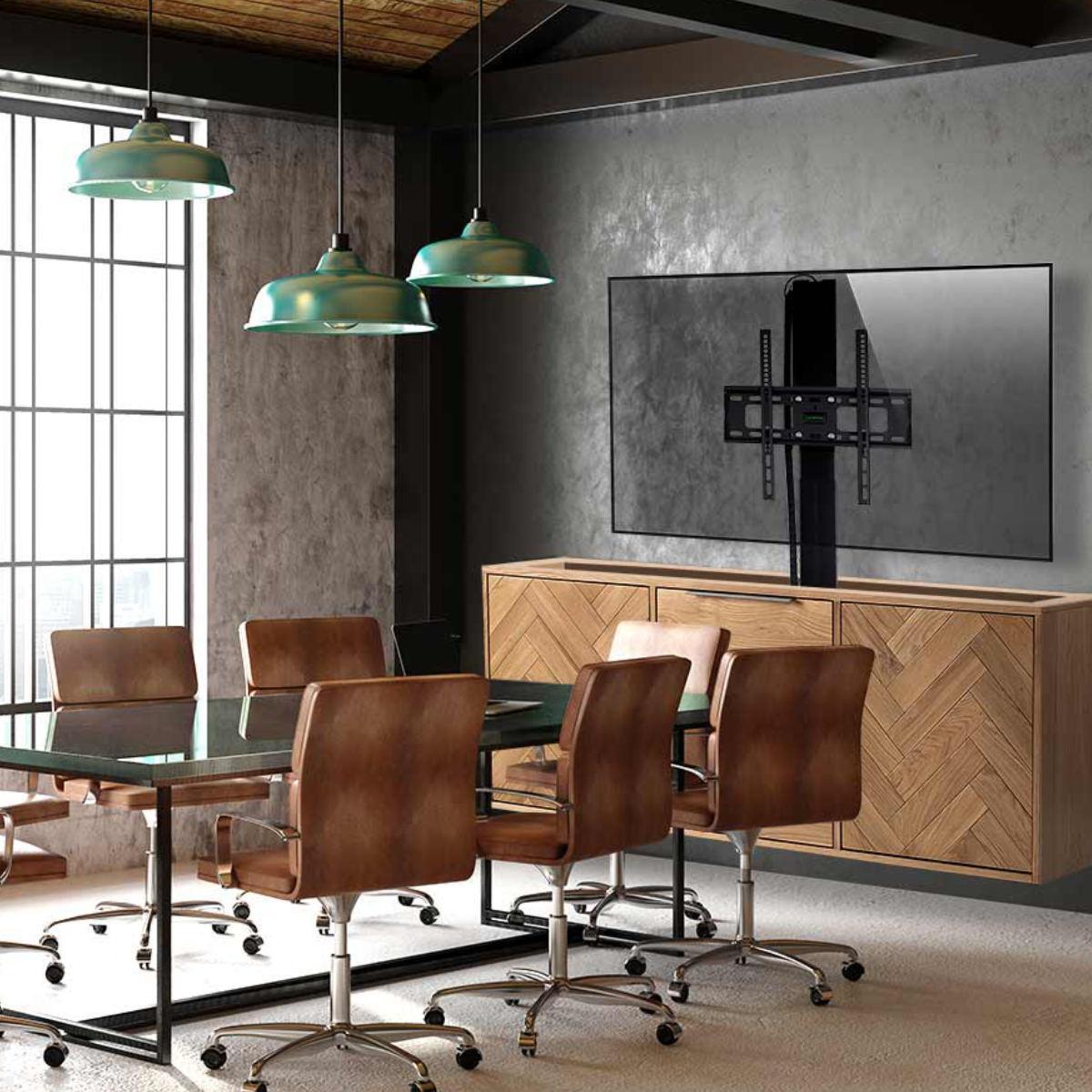 MonLines MLS675S TV Lift Standfuß elektrisch, 675mm, silber Konferenzraum