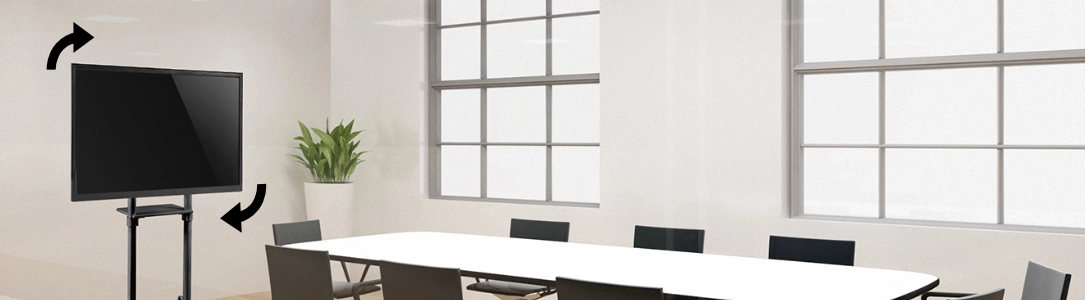 Bodenständer mit Pivot Funktion für 37-49 Zoll Monitore, Monitorhalter
