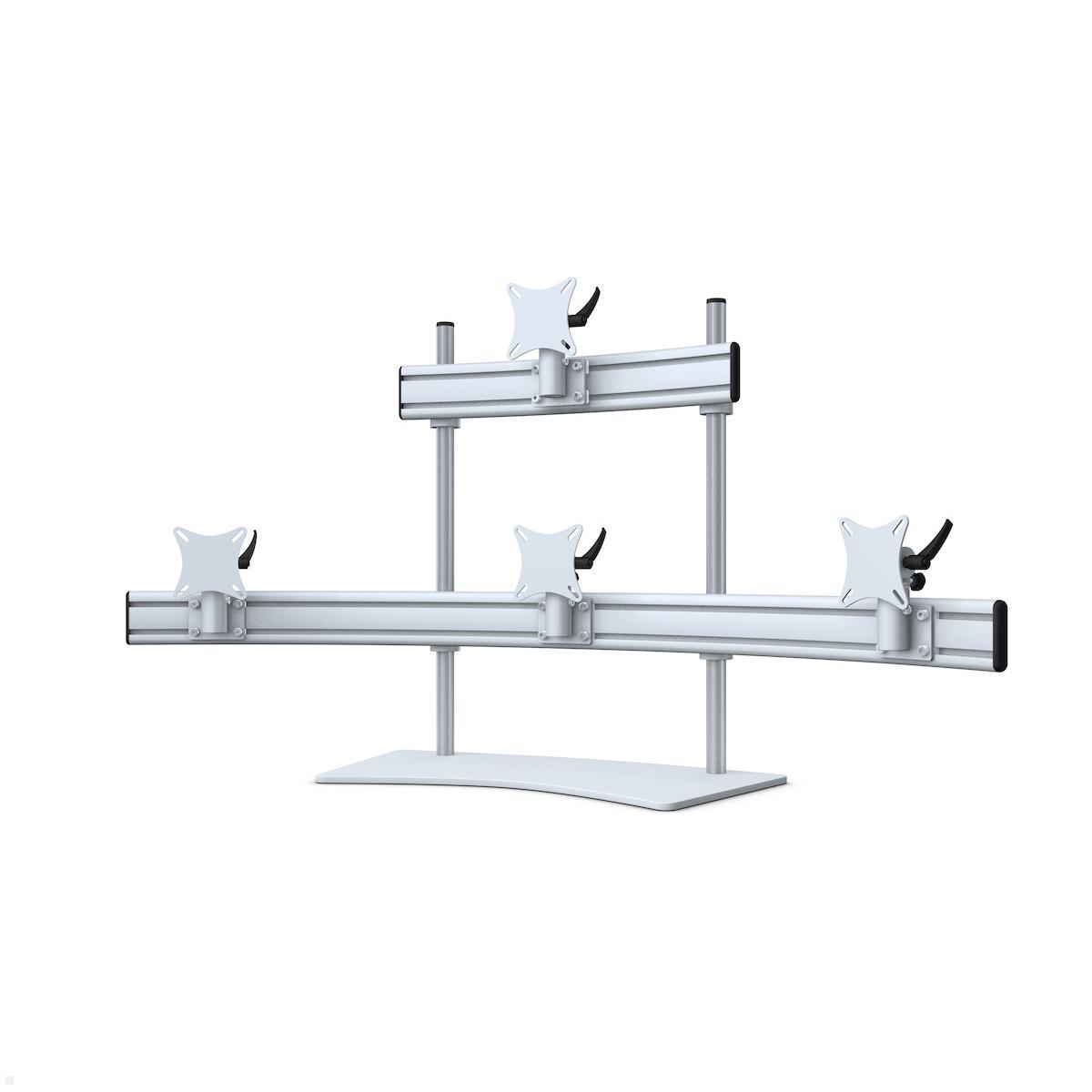 MonLines MTH303G Para 3+1 Monitor Tischhalter Standfuß bis 24 Zoll, grau MonLines MTH303G Para 3+1 Monitor Tischhalter Standfuß bis 24 Zoll, grau