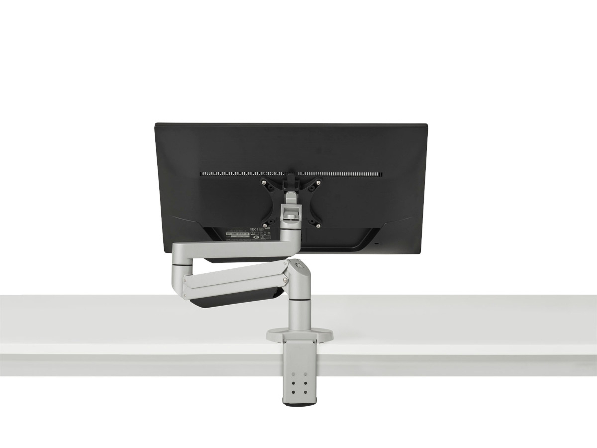 BakkerElkhuizen Premium Office Monitor Tischhalterung Klemme bis 32 Zoll, silber neignar