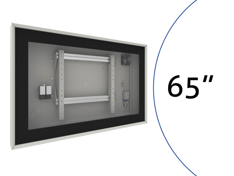 SmartMetals Outdoor Gehäuse Wandhalter für Display 65 Zoll Querformat