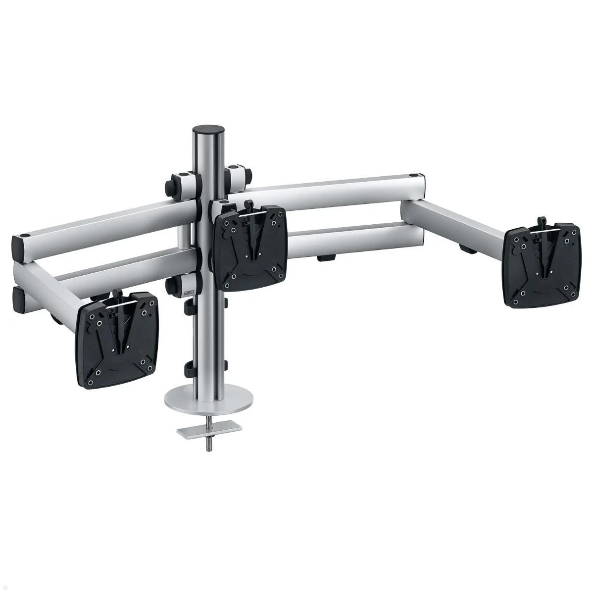 Novus Mehrplatzset TSS Trio 3-fach Monitor Tischhalterung (220+0180+000), Bohrschraubbefestigung HD