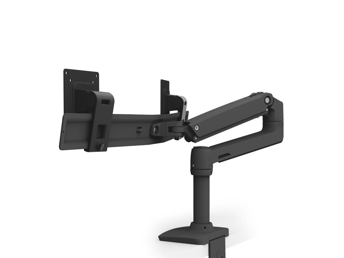 Ergotron LX Dual Tisch Monitorhalterung für USM Tisch, schwarz (46-490-225) schwenkbar Ergotron LX Dual Tisch Monitorhalterung für USM Tisch, schwarz (46-490-225) schwenkbar