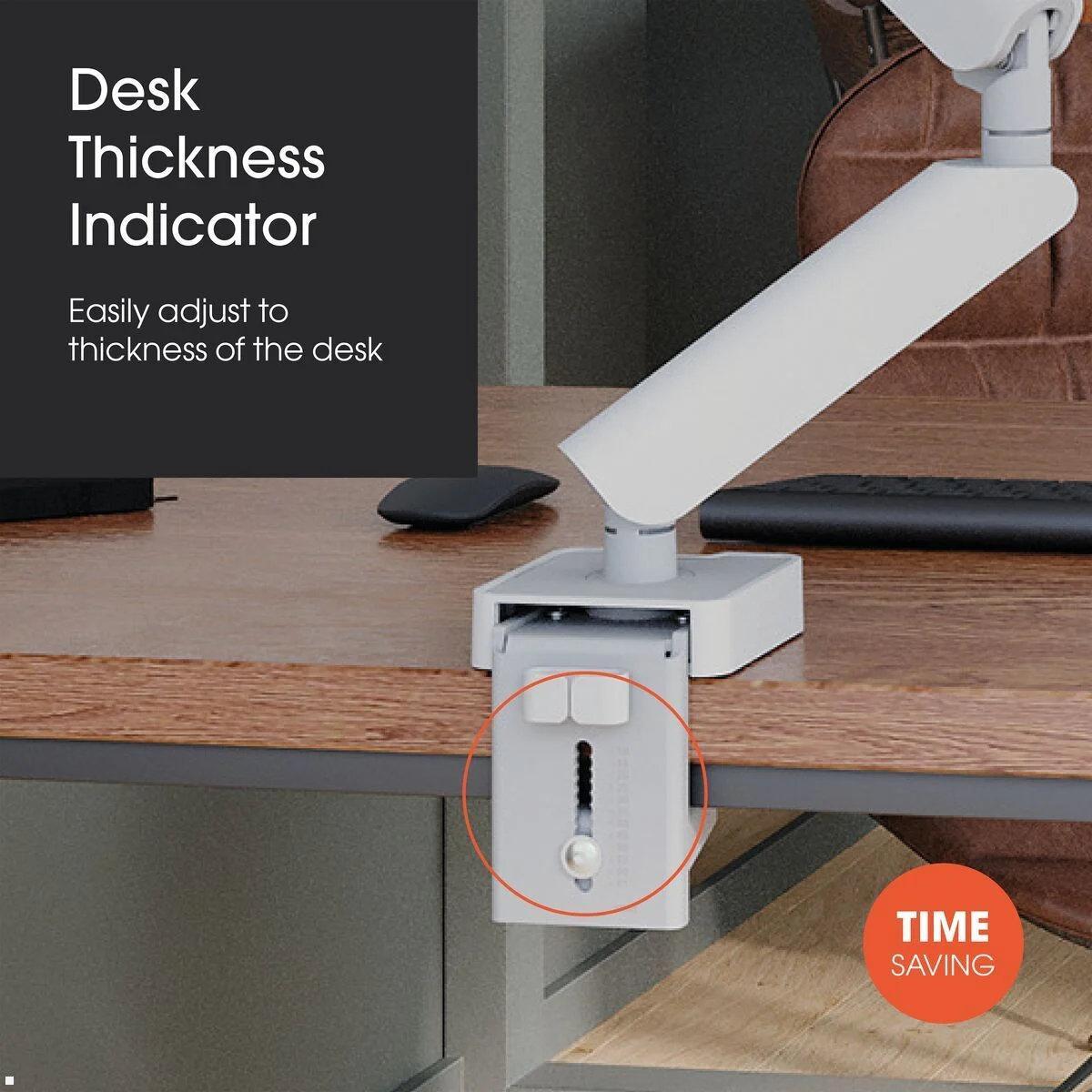 Vogels Motion Plus MOMO 4237W Dual Monitor Tischhalterung, weiß, OneFinger Movement Dual Gelenkarm
