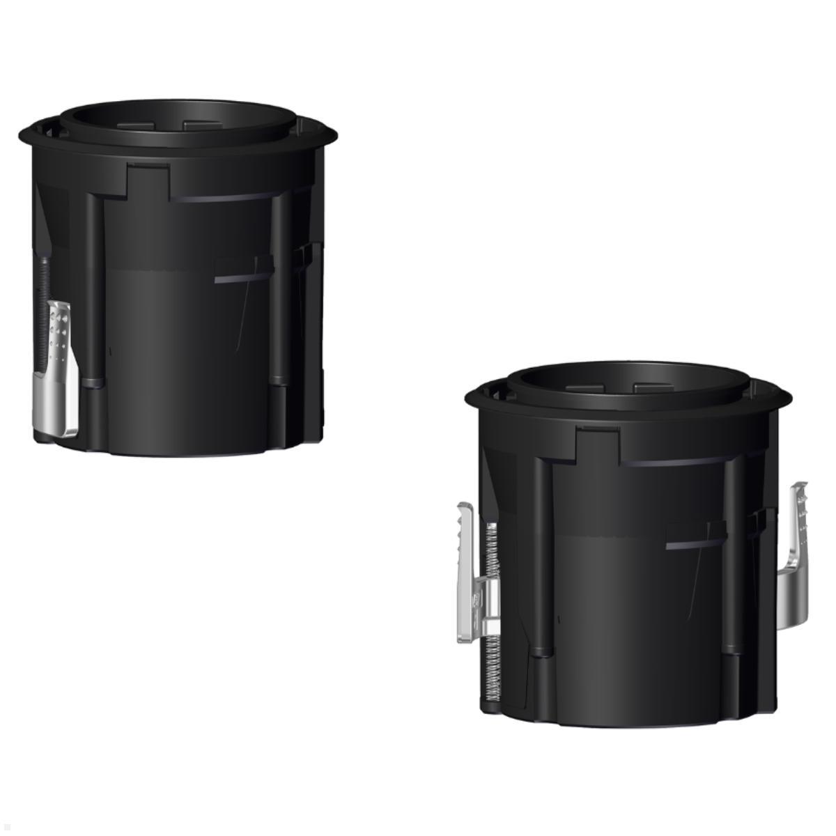 EVOline One USB-Charger A/C mit Deckel weiß, Edelstahleinleger, Seitenansicht Einbau EVOline One USB-Charger A/C mit Deckel weiß, Edelstahleinleger, Seitenansicht Einbau