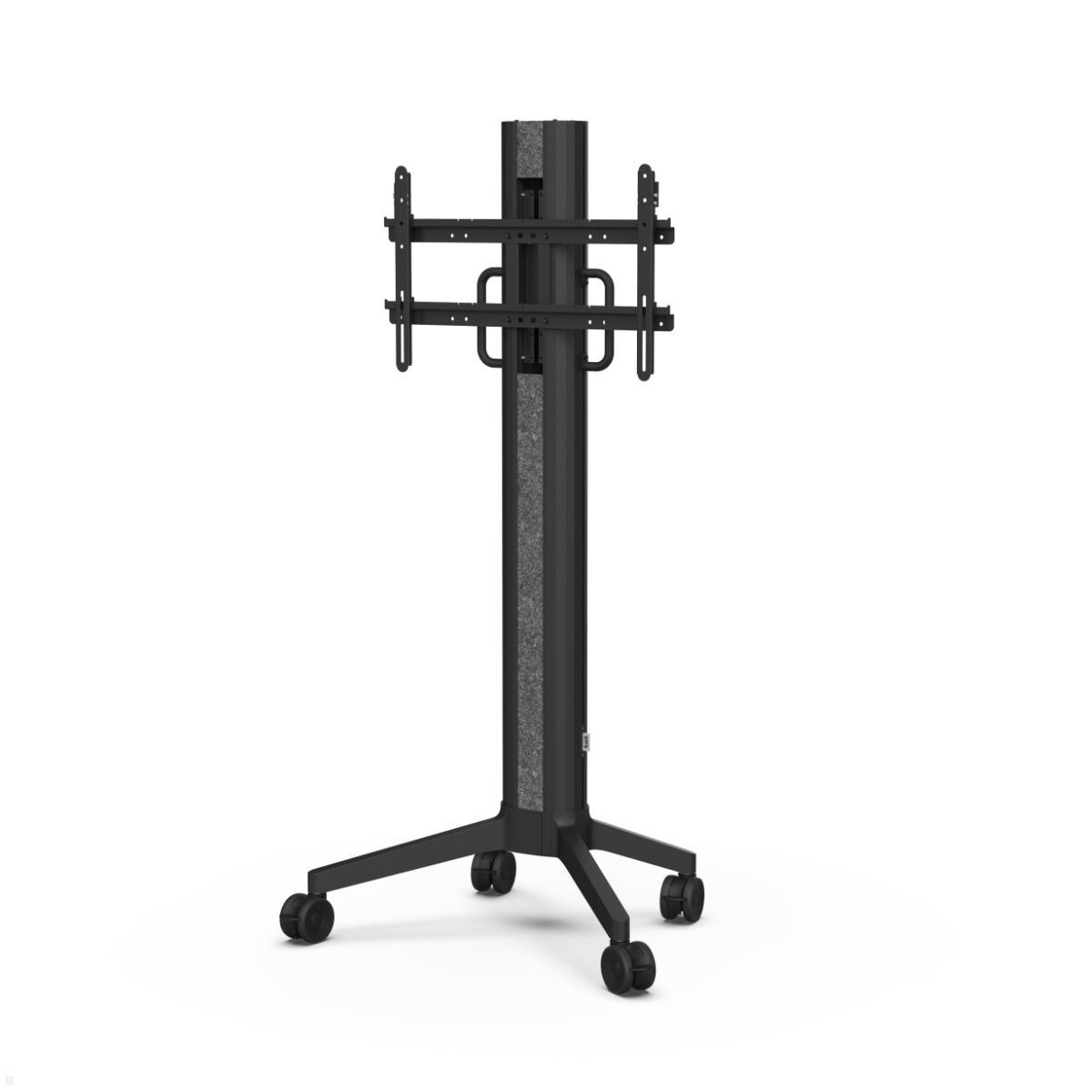 SMS EVER65 mobiler Monitorständer 75 Zoll, Filz Cover schwarz (16-001-1S)