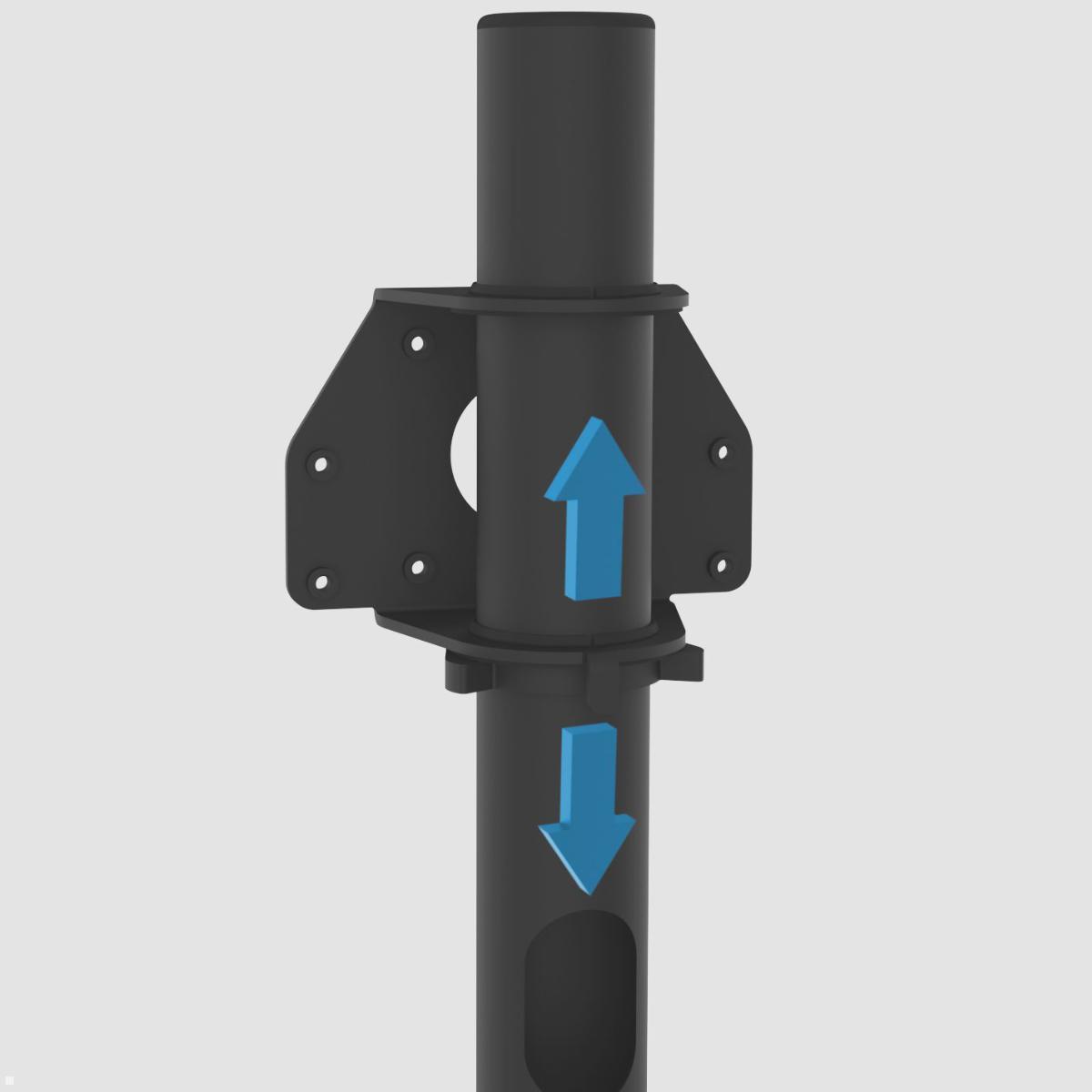 Cavus SPHERE150B44 TV Bodenständer 32 - 65 Zoll, Säule 1500 mm, schwarz Detail Säule Cavus SPHERE150B44 TV Bodenständer 32 - 65 Zoll, Säule 1500 mm, schwarz Detail Säule