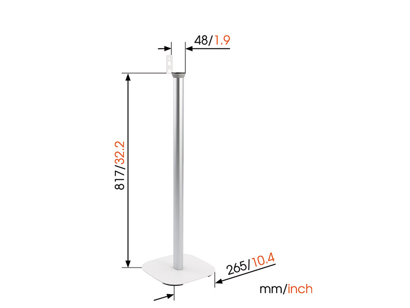 Vogels SOUND 4301 Bodenständer für SONOS PLAY:1, weiß Maße