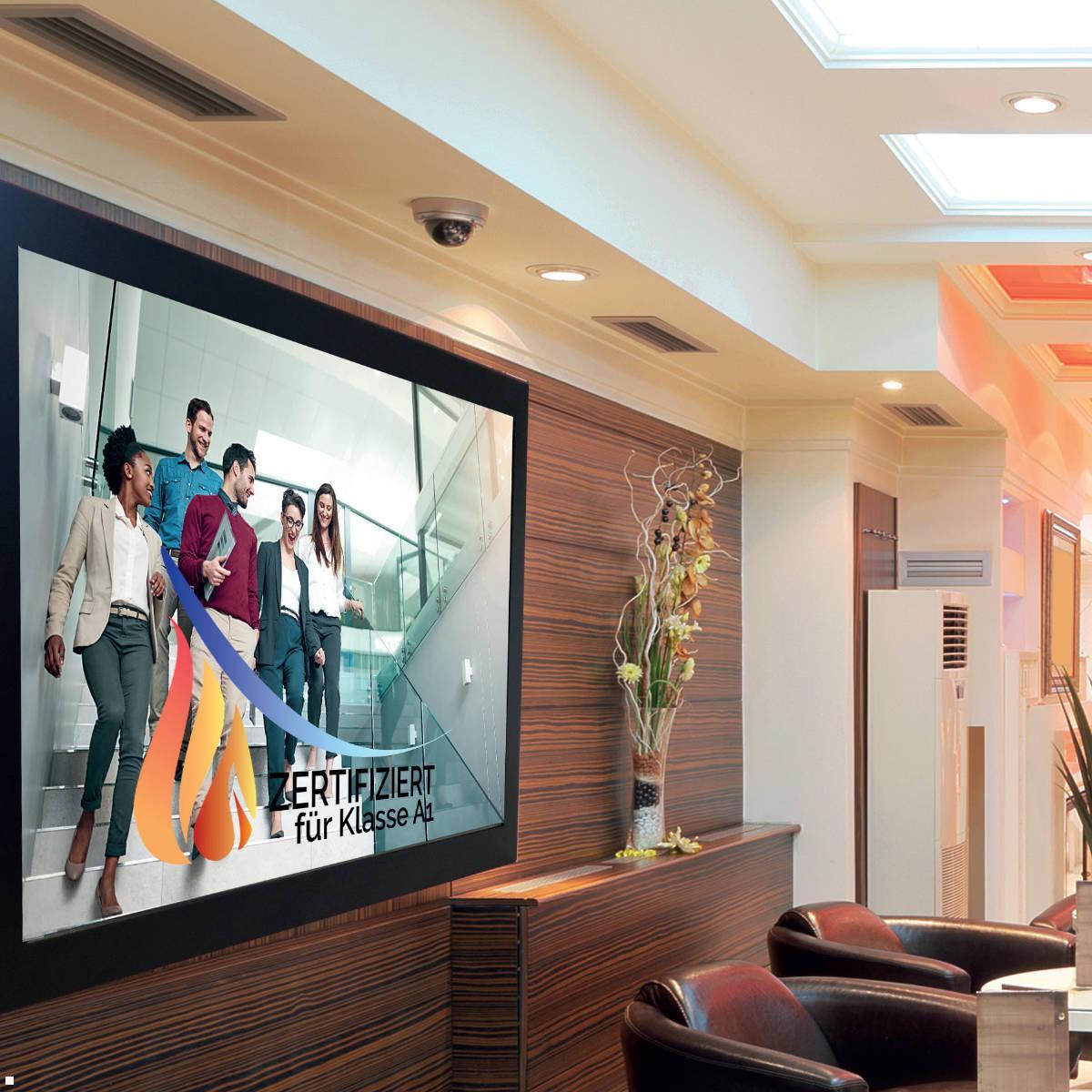 Distec BLO-Line A1 Brandschutz Monitor 42 Zoll VideoPoster Blende quer (DS-92-124Q) Anwendungsbeispiel