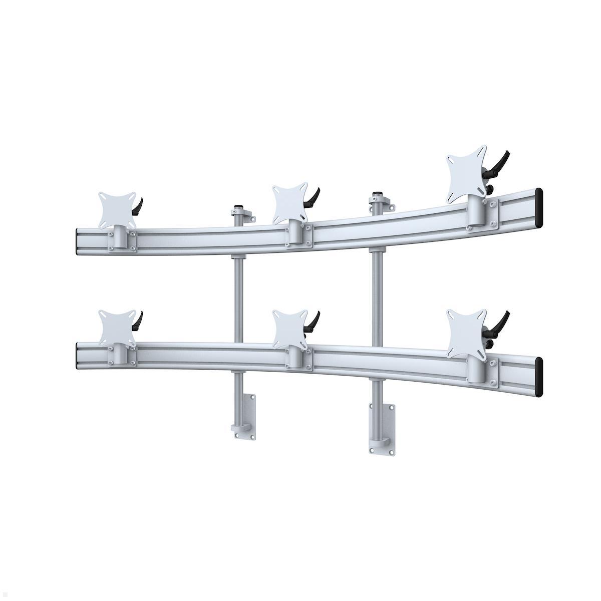 MonLines MWH225G Para 3+3 Monitor Wandhalterung bis 32 Zoll, grau MonLines MWH225G Para 3+3 Monitor Wandhalterung bis 32 Zoll, grau