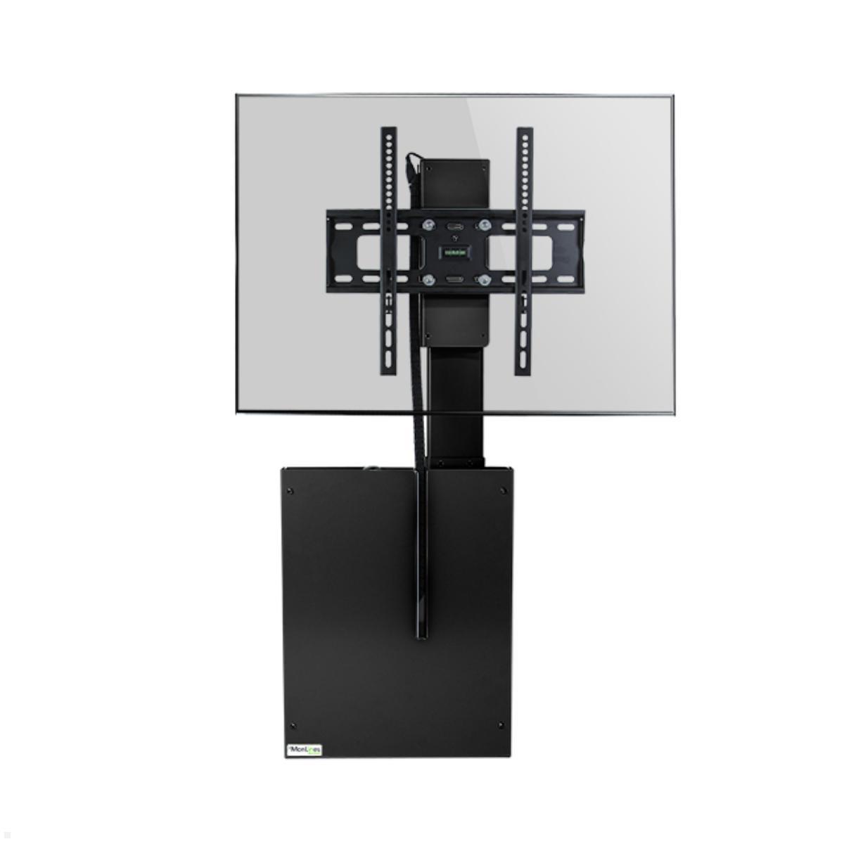 MonLines MLE675B TV Lift  Wandhalterung elektrisch mit Einhausung, 675mm, schwarz