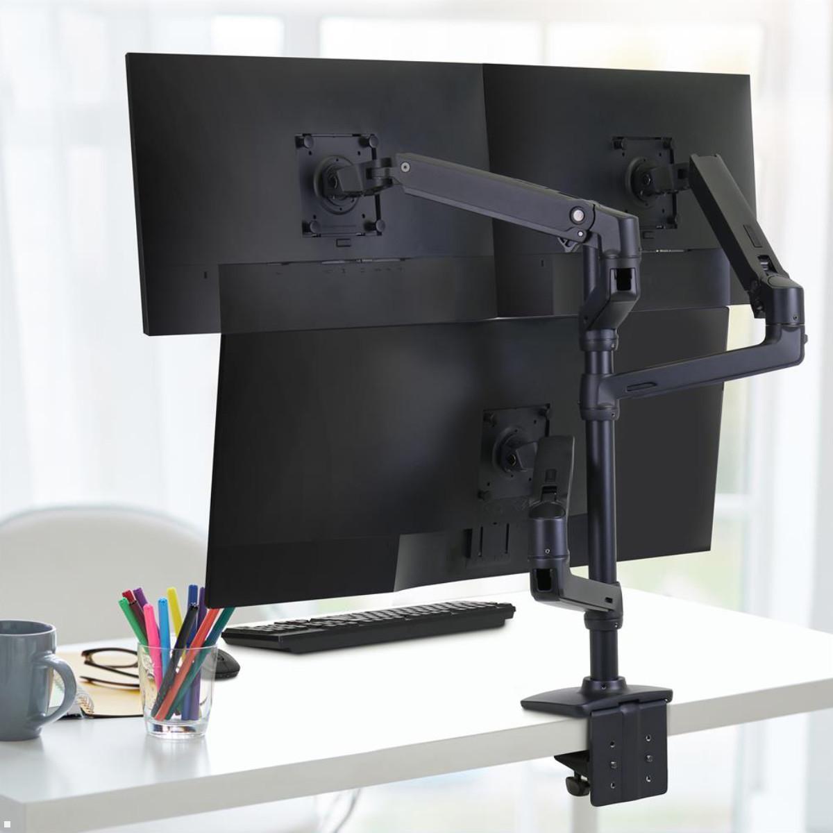 Ergotron LX Zubehör Erweiterung Monitorarm, schwarz (98-130-224), Anwendungsbeispiel Ergotron LX Zubehör Erweiterung Monitorarm, schwarz (98-130-224), Anwendungsbeispiel