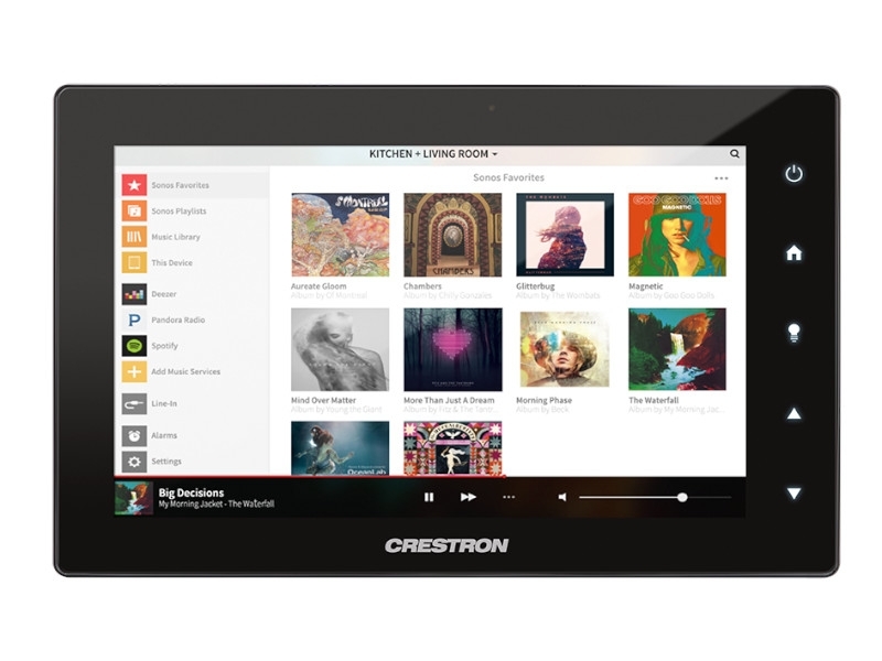 Crestron Touchpanel Bedieneinheit 7 Zoll ohne Kamera, schwarz Sonos Steuerung