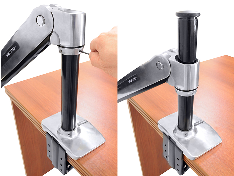 Ergotron LX HD Sitz-Steh Tischhalterung mit Monitorarm (45-384-026)