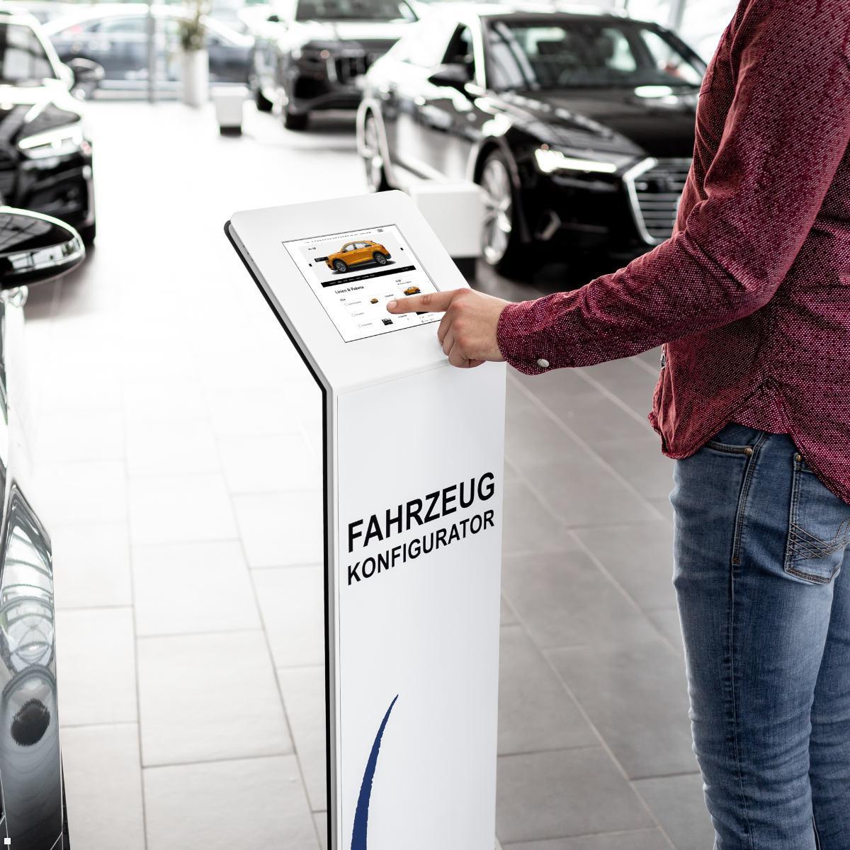 TabLines TBS172 Design Tabletständer quer mit Akku Samsung Tab S12+ 12.6, Kabelführung im Gehäuse