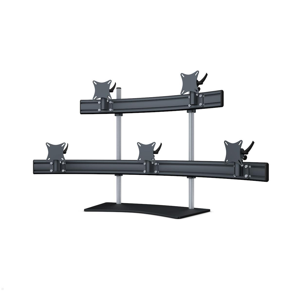 MonLines MTH304B Para 3+2 Monitor Tischhalter Standfuß bis 24 Zoll, schwarz MonLines MTH304B Para 3+2 Monitor Tischhalter Standfuß bis 24 Zoll, schwarz
