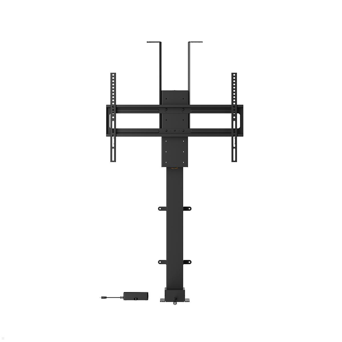 MonLines MLS041B Einbau TV Lift schwenkbar, 37-80 Zoll, 1050mm, schwarz, Smart Home TV Lift Alexa