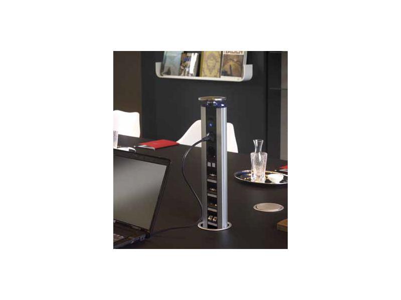 EVOline Port Steckdose 3-fach mit 2x USB Charger, schwarz EVOline Port Steckdose 3-fach mit 2x USB Charger, schwarz