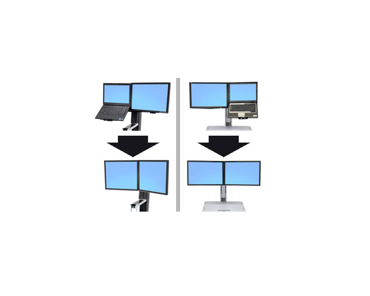 Ergotron Zubehör WorkFit-Kit zur Konvertierung von Dual Monitorhalter (97-616)