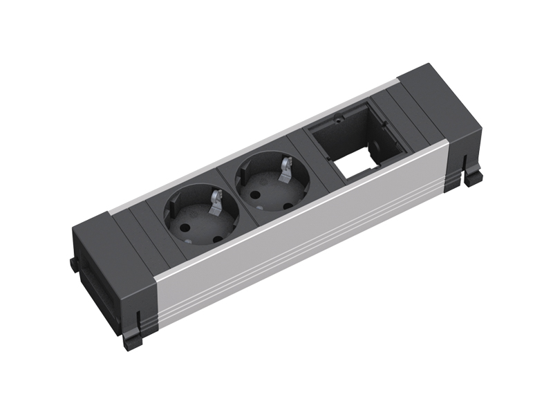 Bachmann Power Frame Steckdoseneinheit 3-fach 2x Steckdose 1x Custom Module (916.000) Bachmann Power Frame Steckdoseneinheit 3-fach 2x Steckdose 1x Custom Module (916.000)