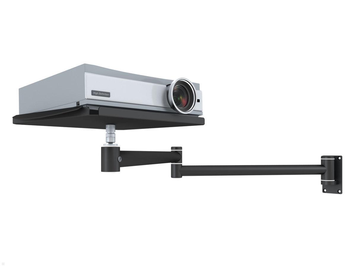 TecLines TBH001B Beamer Wandhalterung schwenkbar 2x 600 mm schwarz, ausgezogen TecLines TBH001B Beamer Wandhalterung schwenkbar 2x 600 mm schwarz, ausgezogen