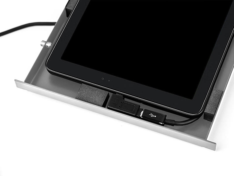 TabLines TSG017S Tablet Schutzgehäuse für Samsung Tab 4 7.0, silber Kabelführung TabLines TSG017S Tablet Schutzgehäuse für Samsung Tab 4 7.0, silber Kabelführung