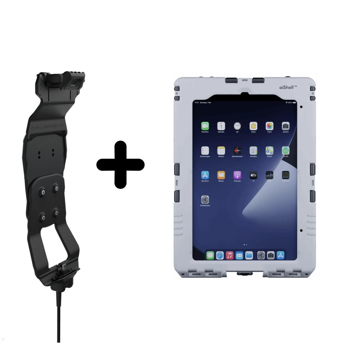 Andres Industries Car Cradle Auto USB-C Ladestation mit aiShell 8 Schutzgehäuse, 1m, weiß Andres Industries Car Cradle Auto USB-C Ladestation mit aiShell 8 Schutzgehäuse, 1m, weiß