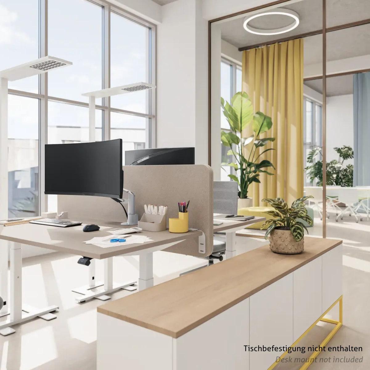 Novus Clu Plus Monitorhalterung für TSS-Säule bis 50 Zoll, silber (991+0119+000), VESA Monitorarm TSS