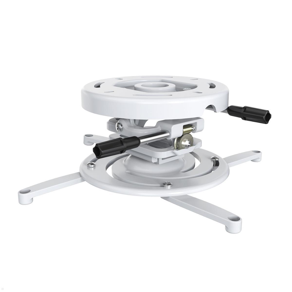 TecLines TBH004W Beamer Deckenhalterung mit Feinjustierung bis 15kg, weiß